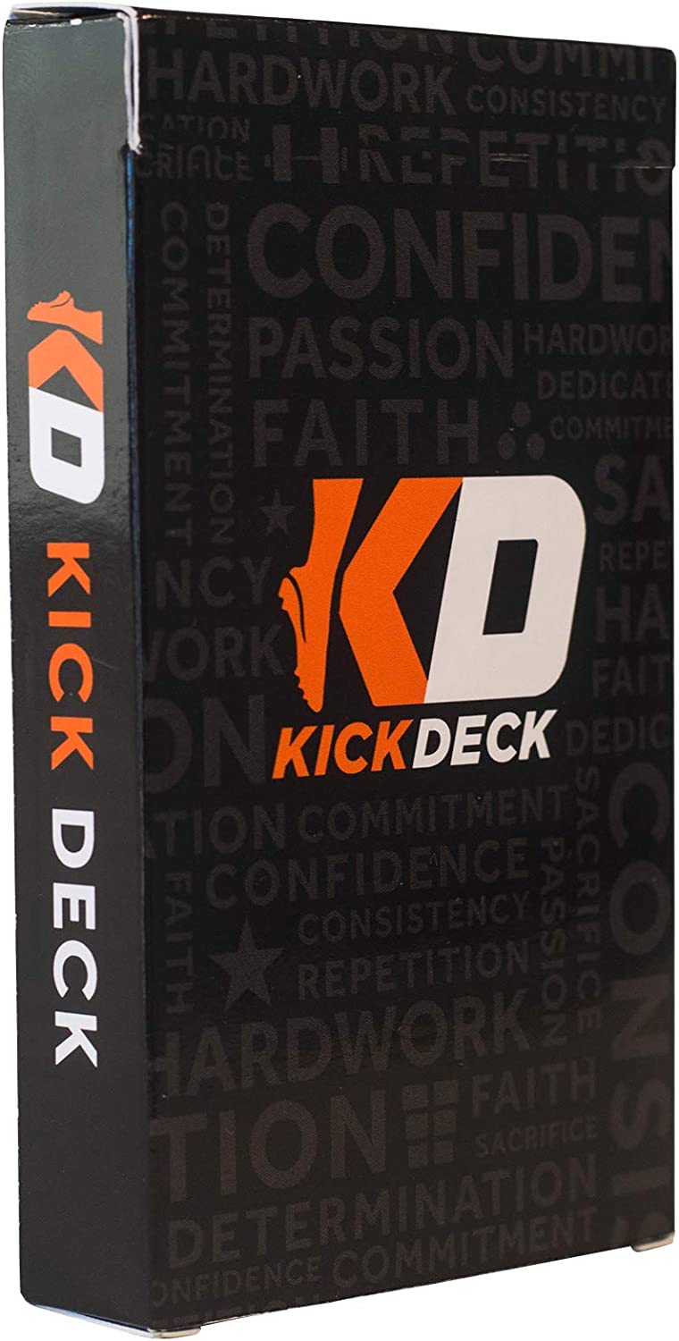 Kick Deck Soccer Training Program | 52 Card Training Deck to Improve Technique, Juggling, Strength and Core