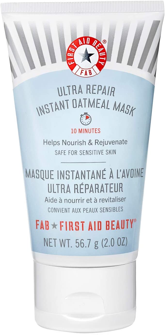 First Aid Beauty Ultra Repair Instant Oatmeal Mask – Hydrating Mask to Help Calm and Soothe Skin – 2 oz.
