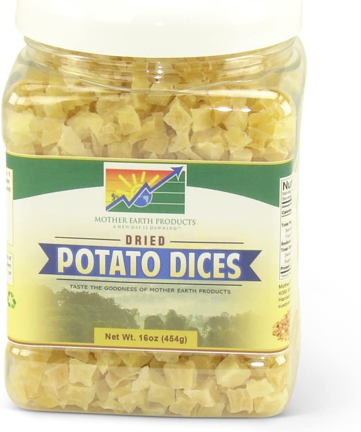 Mother Earth Products Dried Potato Dices, Quart Jar