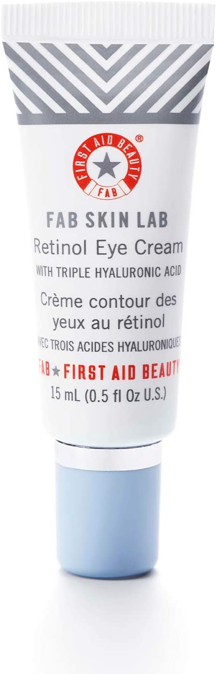First Aid Beauty FAB Skin Lab Retinol Eye Cream with Triple Hyaluronic Acid – .5 Oz.