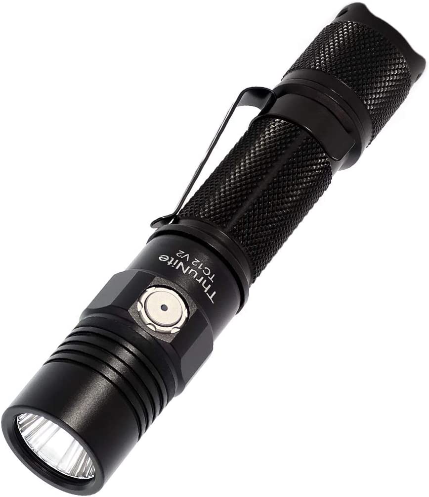 ThruNite TC12 V2 Rechargeable Tactical Flashlight, Max 1100 Lumens, Dual Switch CREE XP-L LED Handheld Flashlight with Rechargeable Battery – NW
