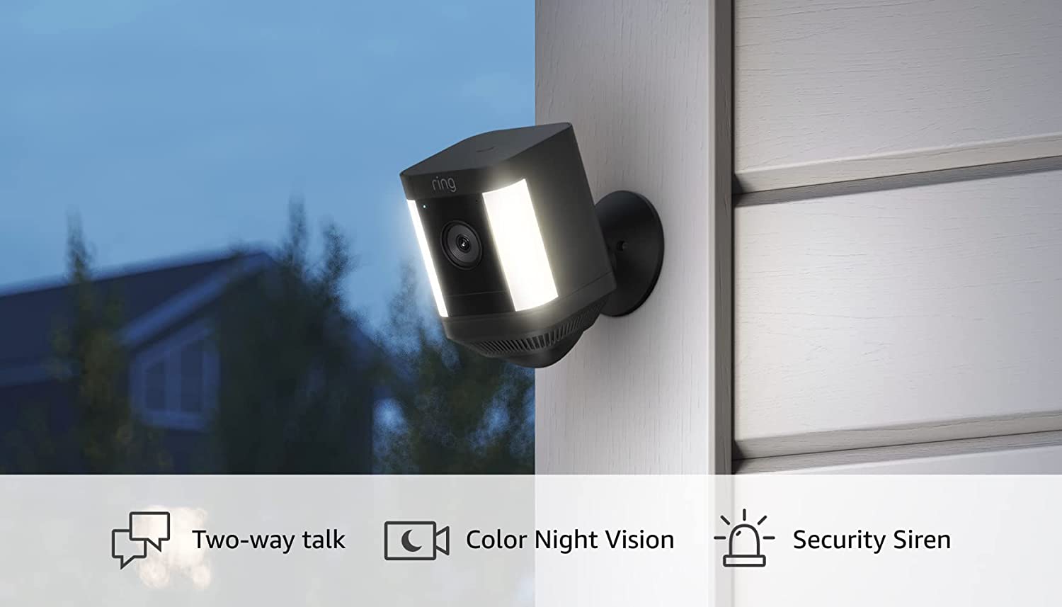 Introducing Ring Spotlight Cam Plus, Battery | Two-Way Talk, Color Night Vision, and Security Siren (2022 release) – Black