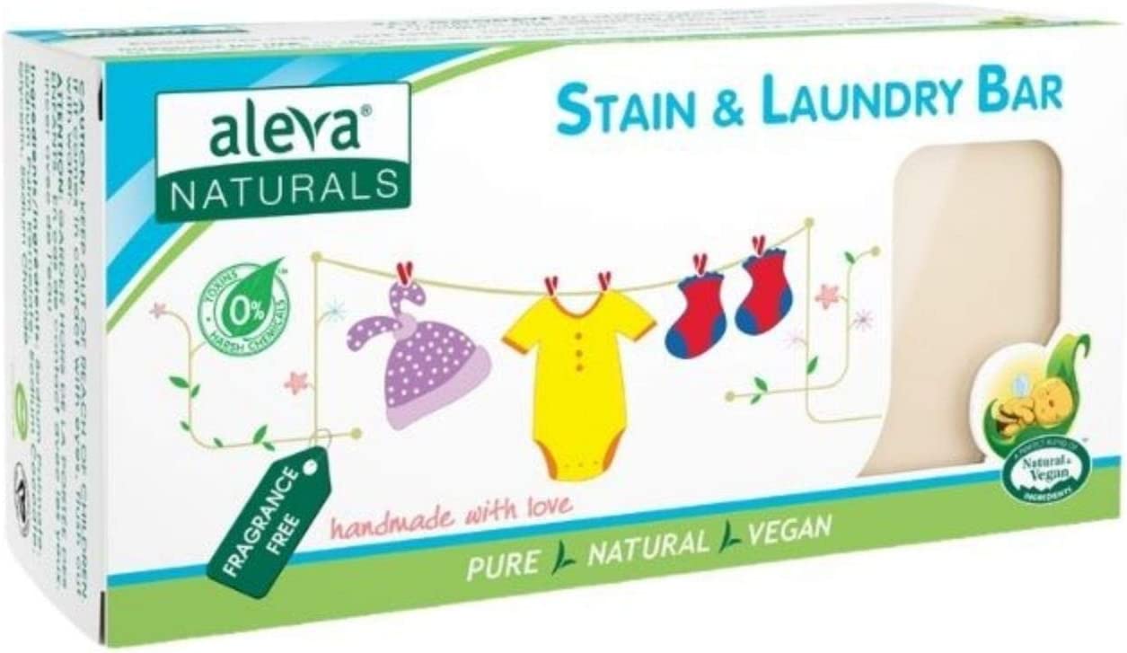 Stain Remover and Laundry Bar | Removes Stains from Clothing and Fabrics | Hand Wash Delicates | Targets Spit-Up, Food Mush and Soiled Clothing | Natural and Organic Ingredients | (220 grams)