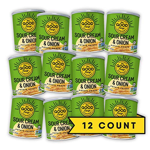 The Good Crisp Company, Good Crisps Minis (Sour Cream and Onion, 1.6 Ounce, Pack of 12)