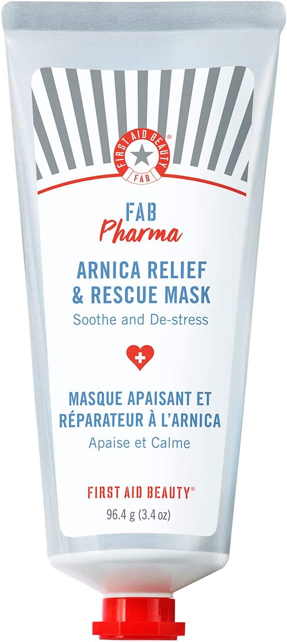 First Aid Beauty FAB Pharma Arnica Relief & Rescue Mask – Soothing Leave-On Face Mask for Dry Skin – 3.4 oz.