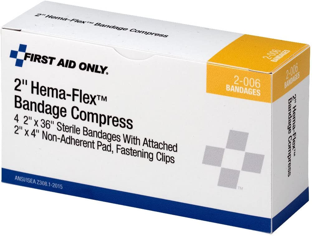 First Aid Only 2-006 Hema-Flex Bandage Compress, 36 Length x 2 Width