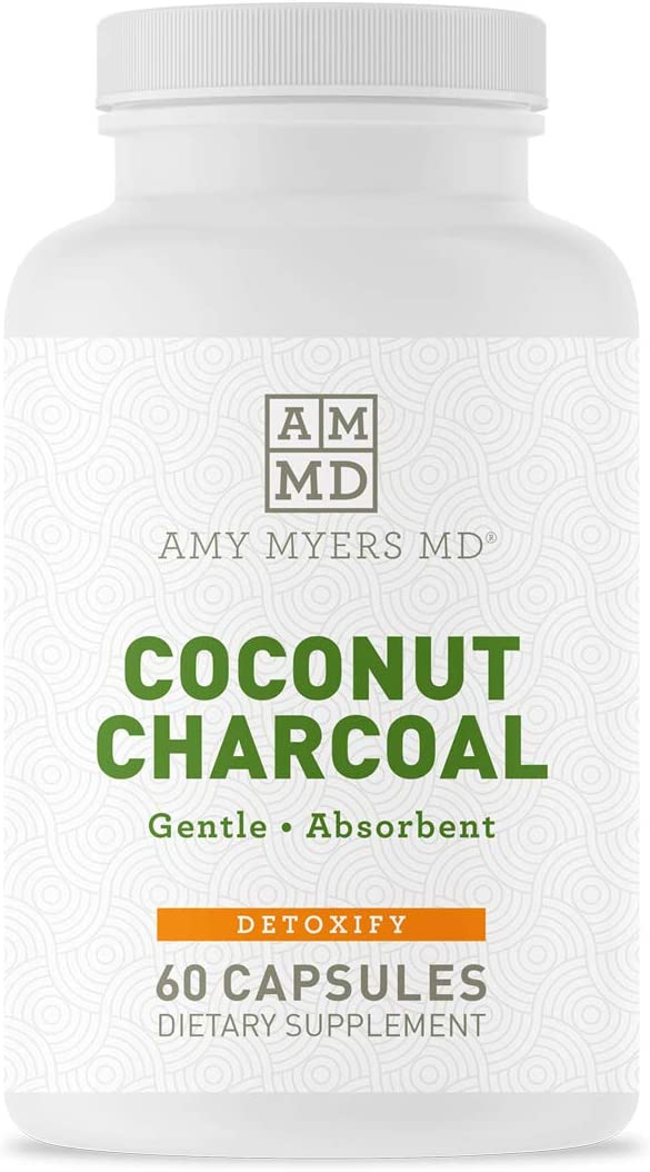 Coconut Charcoal Capsules from The Myers Way Protocol – Natural Activated Charcoal, Gas Reliever & Support For Affects Of Mold/Toxins – Dietary Supplement 60 Capsules, 30 Servings – Dr. Amy Myers