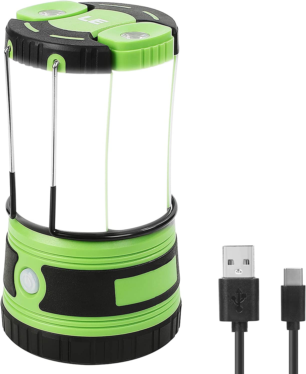 Lepro LED Camping Lantern Rechargeable or Battery Powered, 1000lm Camping Light with Detachable Flashlights Combo, 4 Modes, Portable Outdoor Lantern for Hiking, Hurricane Emergency, Fishing