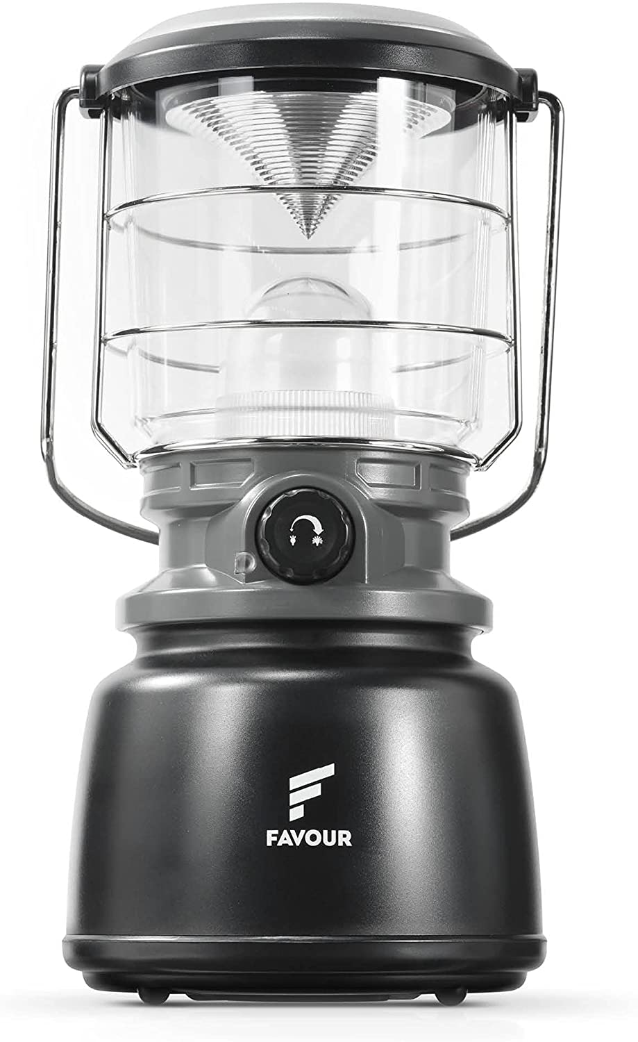 Favour Battery Operated Camp Lantern, 1300 Lumen, Dimmable, Waterproof, Adjustable Light Color Warm to Natural White, Candle Light Mode, LED Camping Light, LED Emergency Lantern