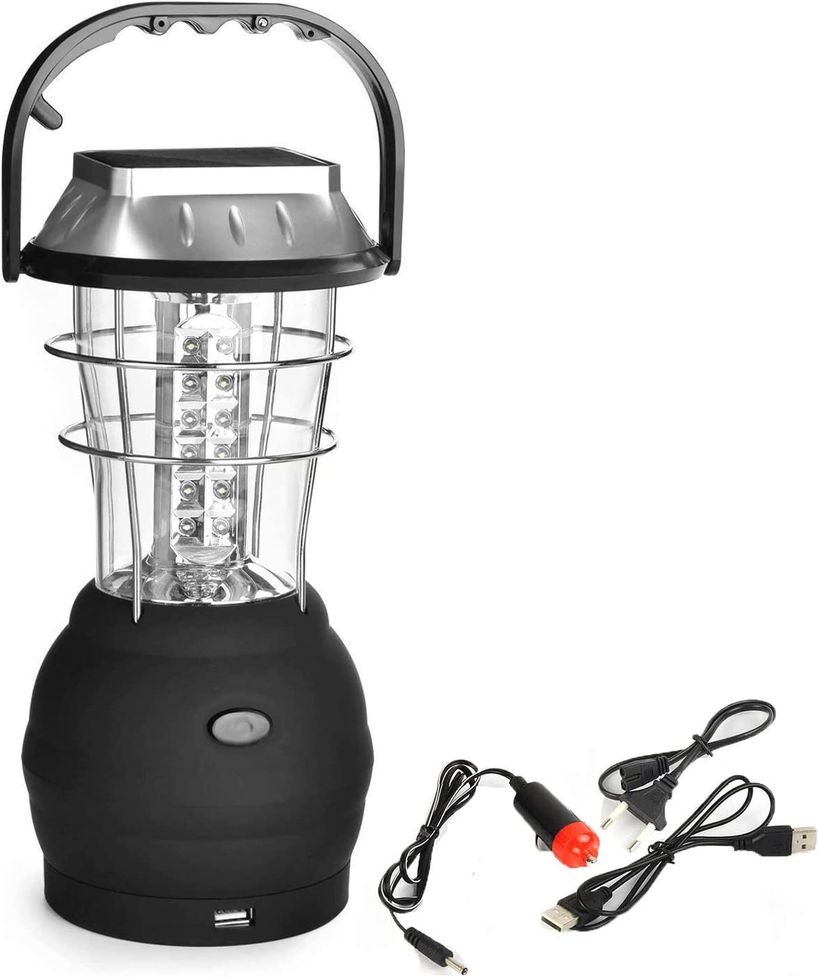 Xhope 36 LED Solar Lantern,5 Mode Hand Crank Dynamo Rechargeable Camping Lantern Emergency,LED Camping Lights for Outdoor Hiking Fishing Outages and Emergencies Tent,Backpacking,Camping,Casual,Travel