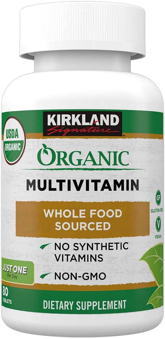 Kirkland Signature Organic Multivitamin – 80 Coated Tablets