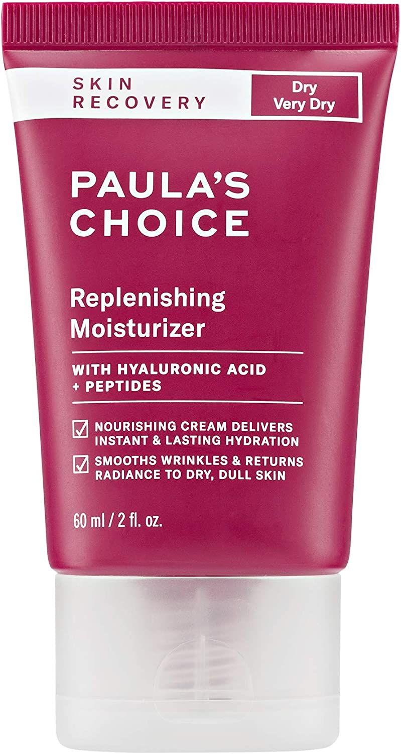 Paula’s Choice SKIN RECOVERY Replenishing Facial Moisturizer Cream with Hyaluronic Acid, Soothes Redness & Sensitive Skin Prone to Rosacea & Eczema, Paraben-Free & Fragrance-Free, 2 Fl Oz