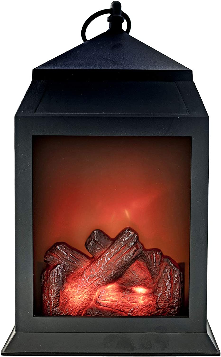LitezAll Large Cozy Fireplace Lantern – Integrated Carry and Hanging Handle – Portable Battery-Operated Lantern – Survival kit for Hurricane, Power Outage, Emergency, Camping, Backpacking, Indoors