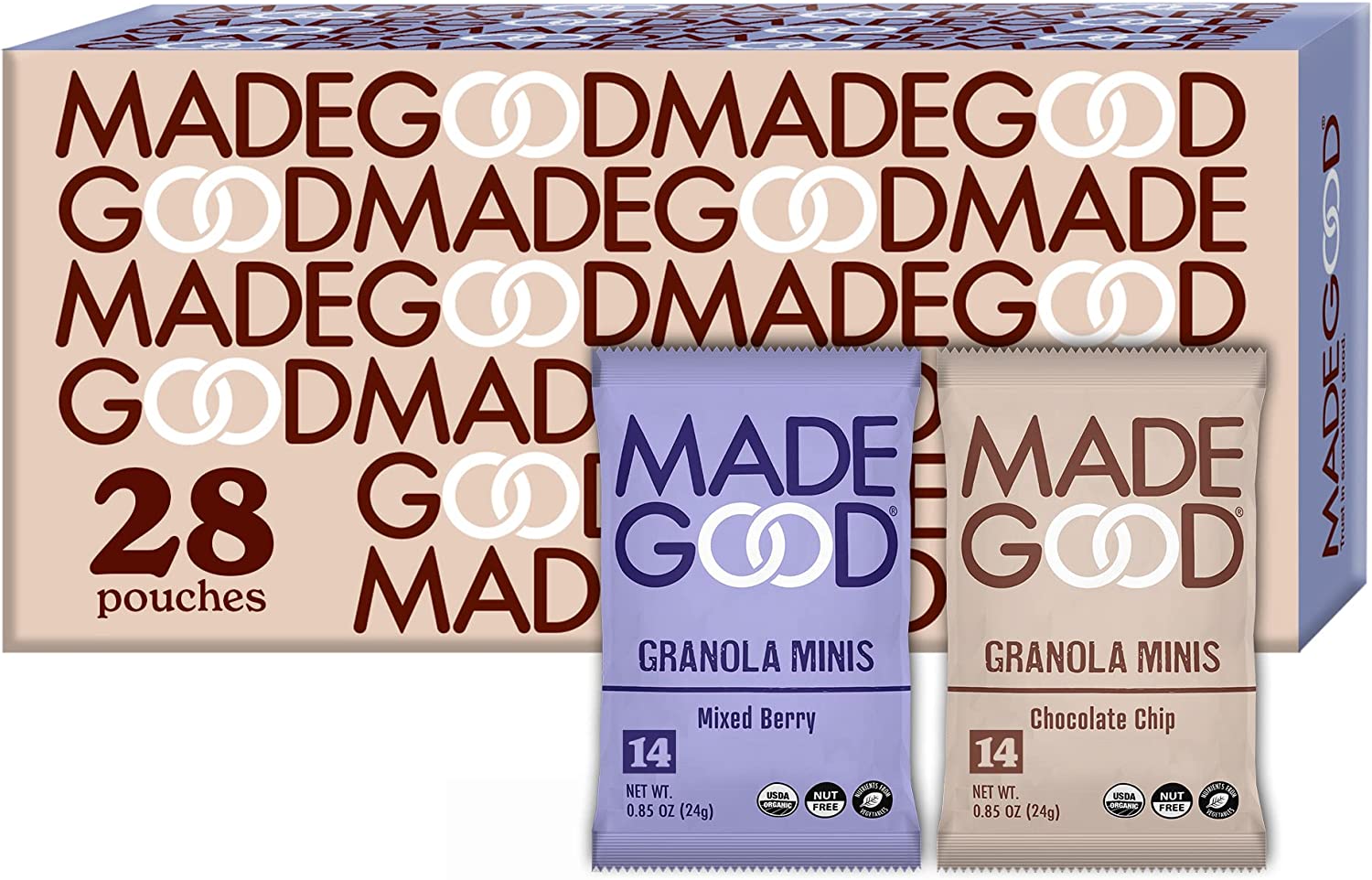 MadeGood Granola Minis Chocolate Chip & Mixed Berry 28pk