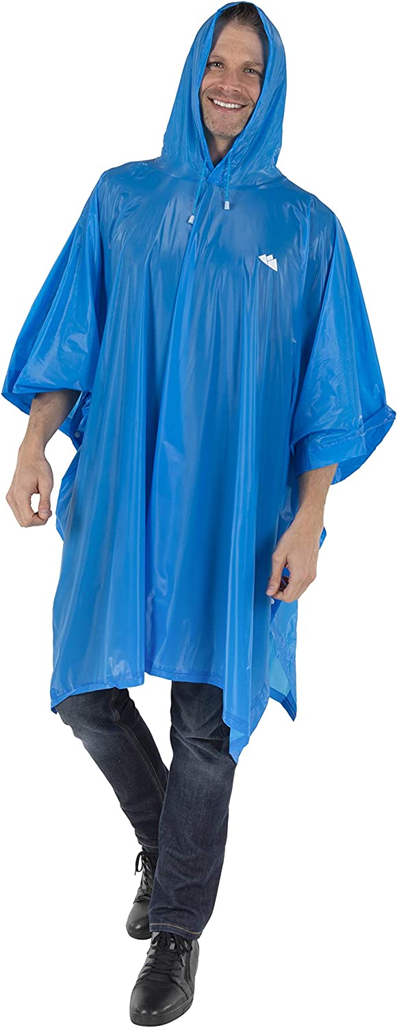 Wealers Reusable Rain Poncho for Adult Thick PVC Emergency Premium Raincoat