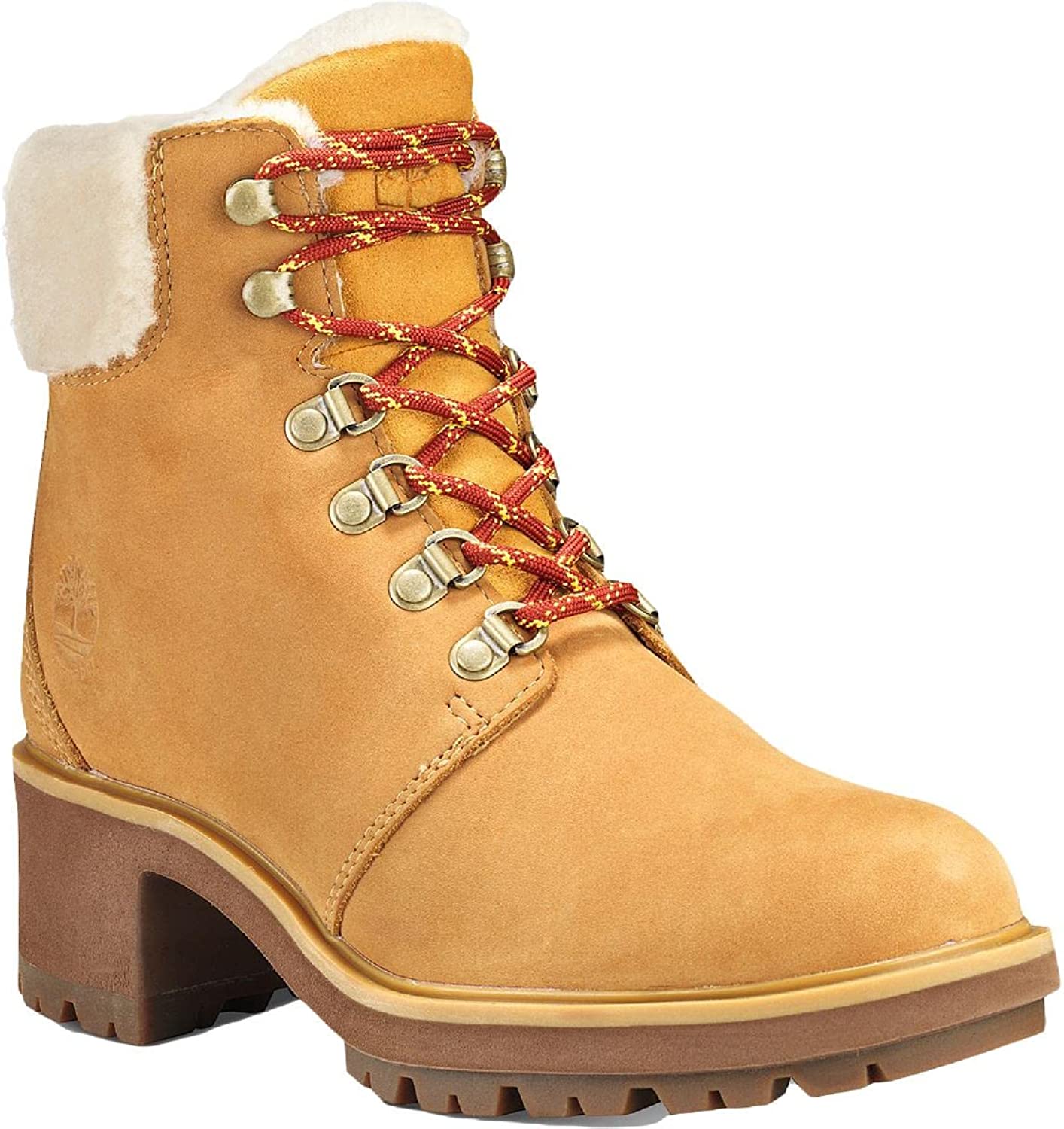 Timberland Womens Kinsley Leather Ankle Hiking Boots Tan 9 Medium (B,M)