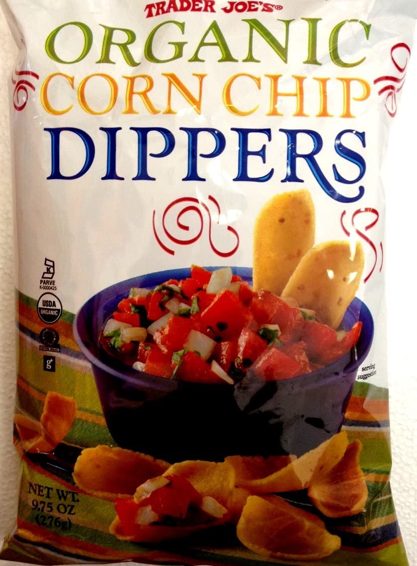 Trader Joe’s Organic Corn Chips Dippers – Simple. Natural. Organic. Delicious! – 9.75oz., 276g. (Pack of 2)