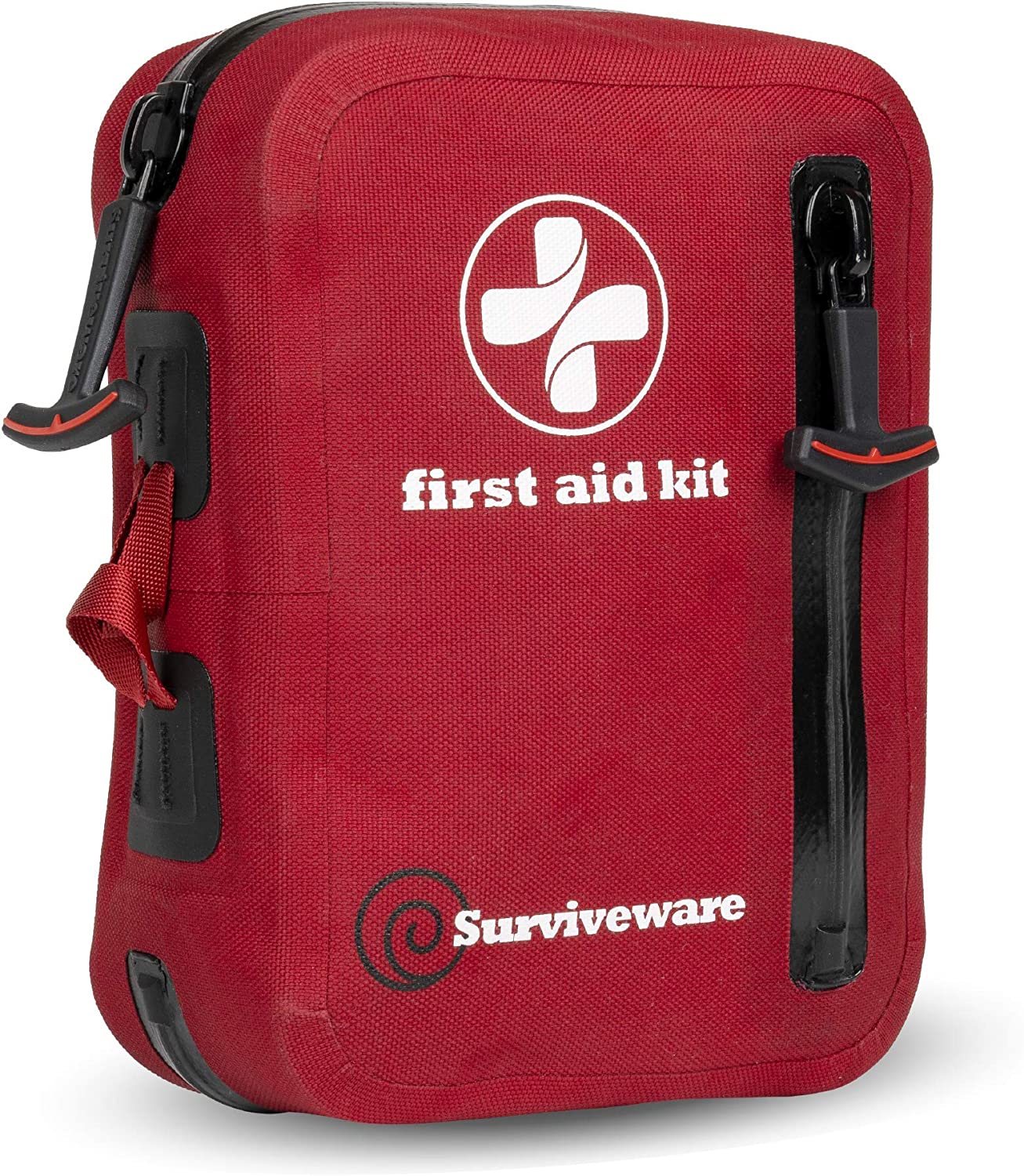 Surviveware Waterproof Premium First Aid Kit for Cars, Boats, Trucks, Hurricanes, Tropical Storms and Outdoor Emergencies – Small Kit – 100 Piece