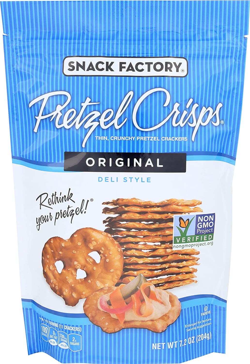 Snack Factory, Pretzel Crisps Original, 7.2 Ounce