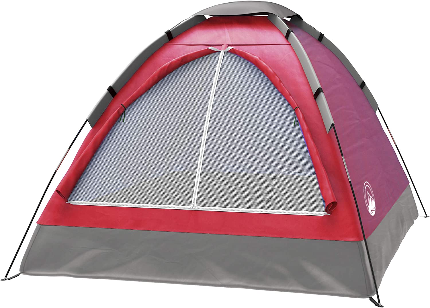 2-Person Dome Tent with Camping Accessories – Including Rain Fly and Carry Bag in Red – by Wakeman Outdoors