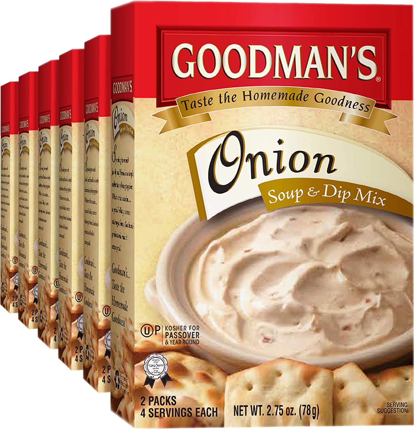 Goodman’s Onion Soup & Dip Mix Kosher For Passover 2.75 oz. Pack of 6.