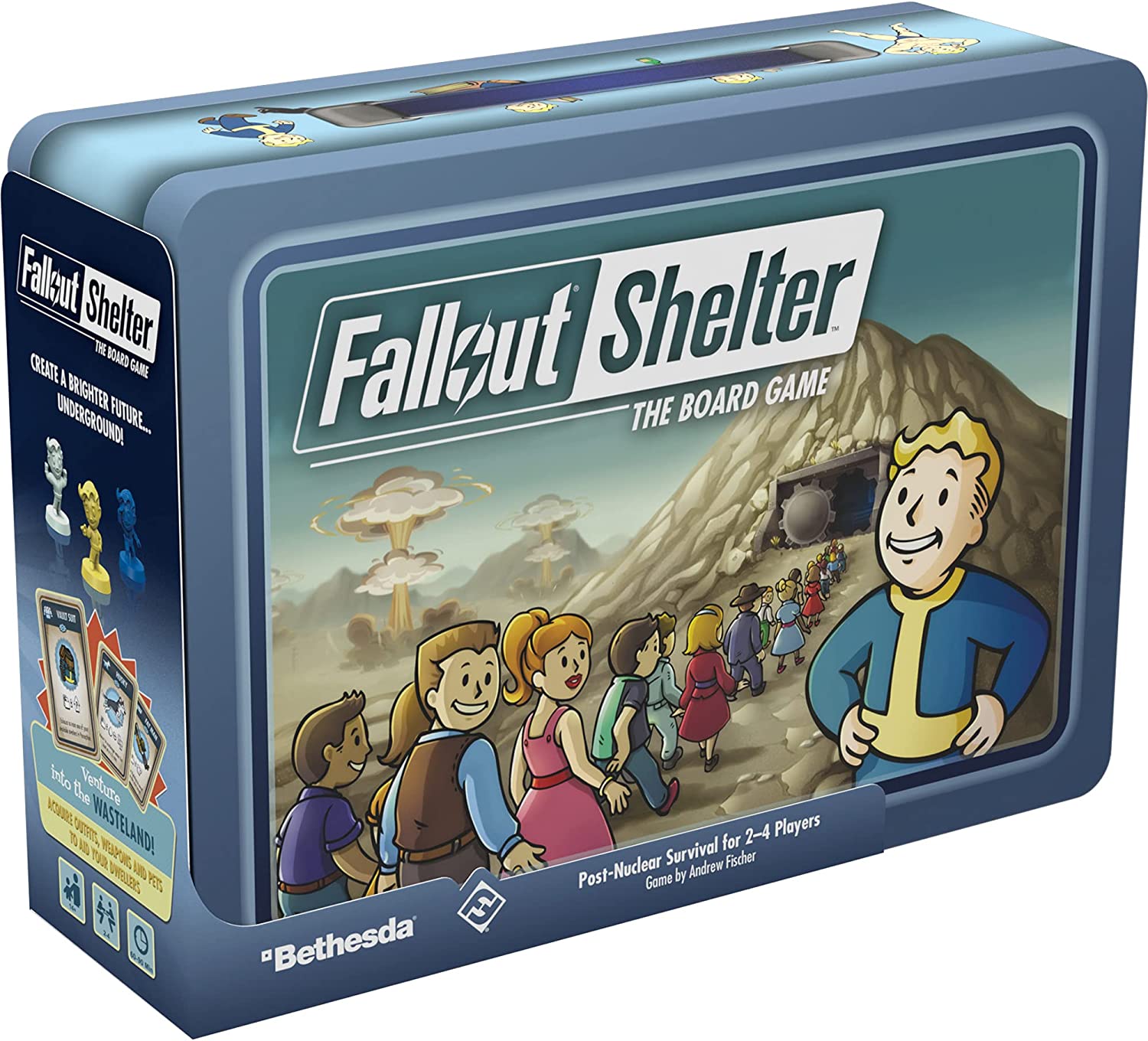Fallout Shelter The Board Game (Base) | Strategy Board Game | Apocalyptic Adventure Game for Adults and Teens | Ages 14+ | 2-4 Players | Average Playtime 60-90 Minutes | Made by Fantasy Flight Games