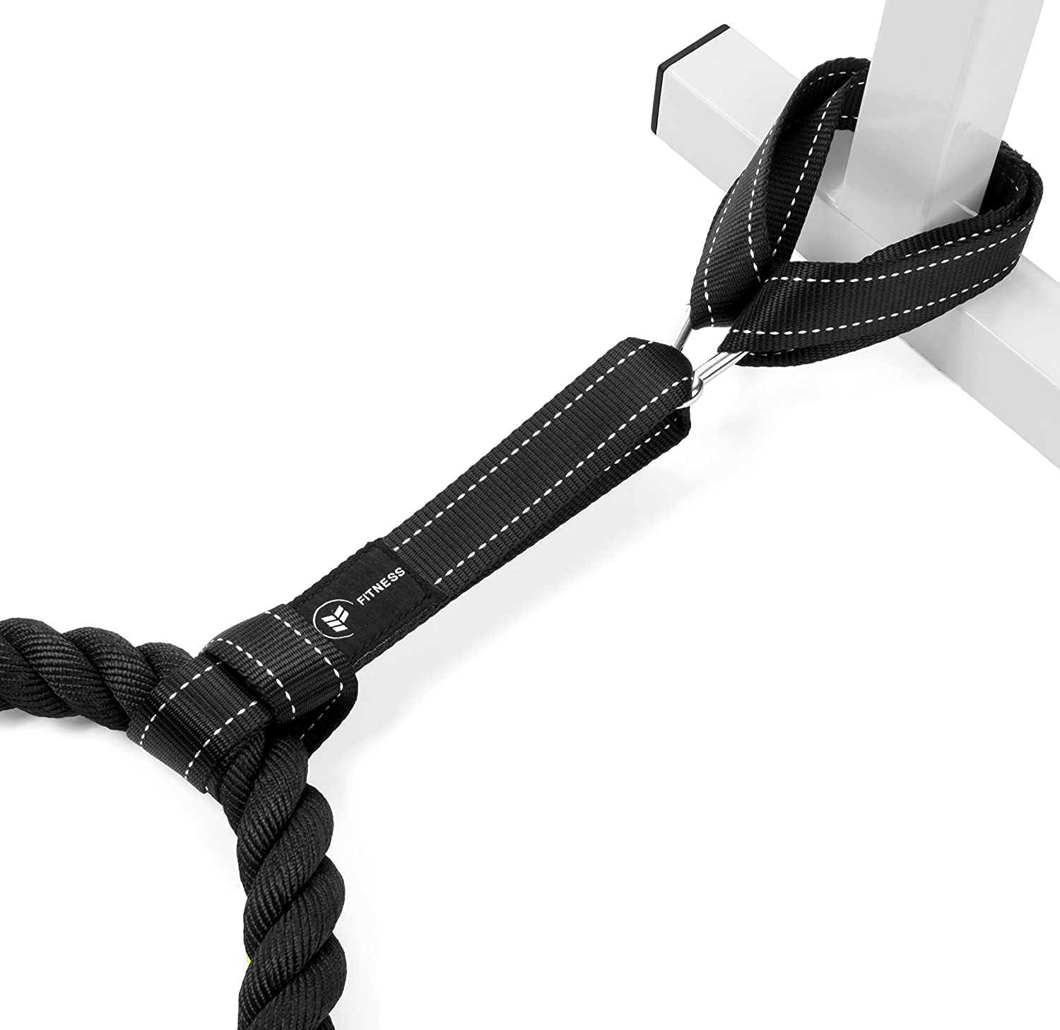 Battle Rope Anchor Strap Kit | Heavy Duty Reinforced Nylon | Easy and Fast Setup | Stops Rope Damage | Stainless Steel Carabiner | Includes Exercise Guide |