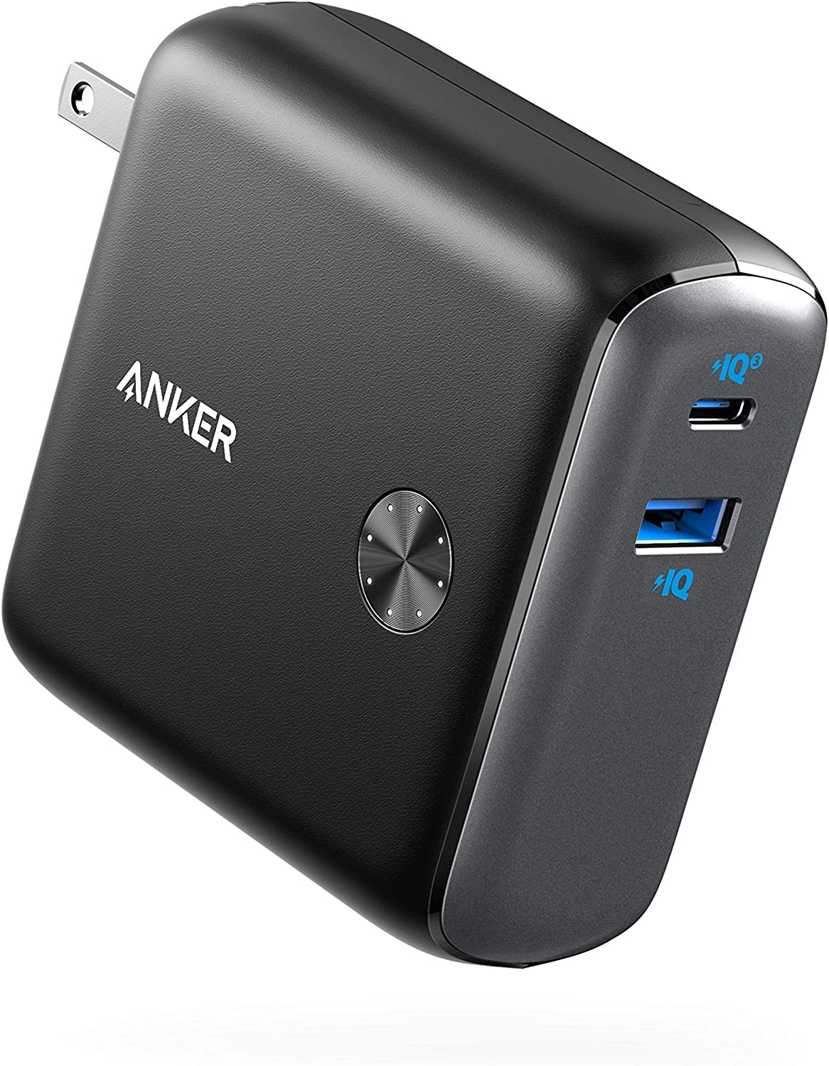 Anker PowerCore Fusion 10000, 20W USB-C Portable Charger 10000mAh 2-in-1 with Power Delivery Wall Charger for iPhone14/13/12 Series, iPad, Samsung, Pixel and More