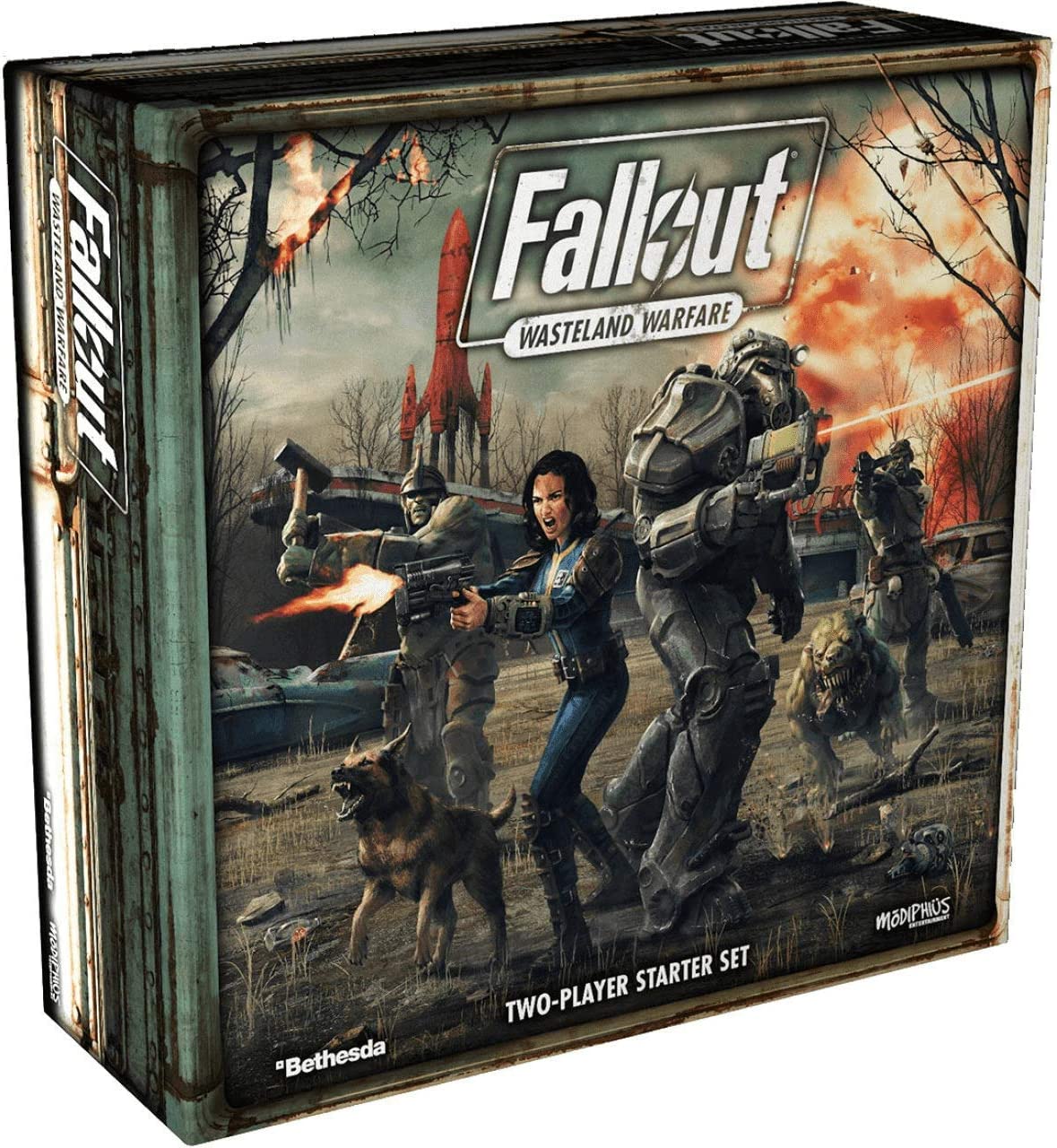 Modiphius Entertainment Fallout: Wasteland Warfare – Two Player Starter Strategy Boxed Board Game Ages 12 & Up (Officially Licensed Fallout Miniatures Game)