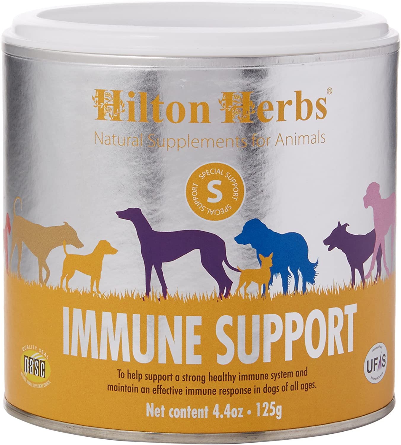Hilton Herbs Canine Immune Support Herbal Immunity Function Support Supplement for Dogs, 4.4 oz Tub
