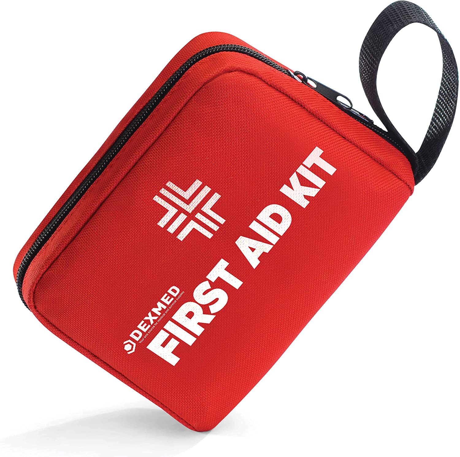 Dexmed Small First Aid Kit with Professional Medical Supplies and Survival Equipment – Lightweight, Waterproof, and Compact Medical Kit for Home, Travel, Camping, Hiking, Car, Office