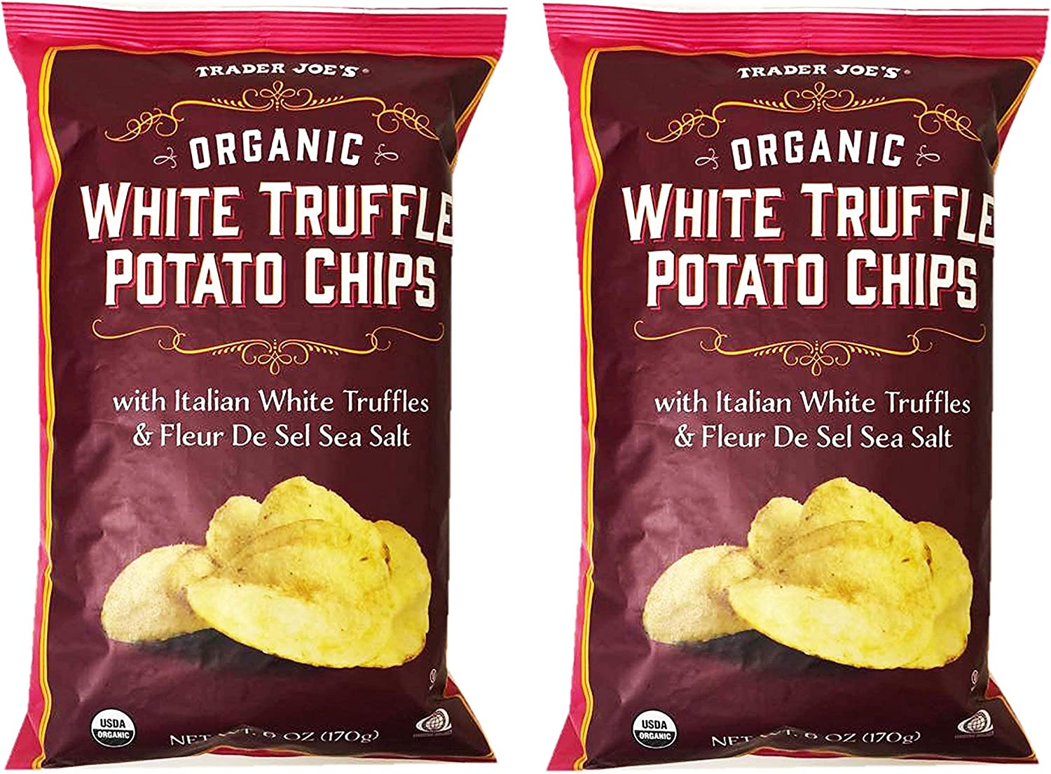 Trader Joe’s Organic White Truffle Potato Chips 6oz(Pack of 2) – SET OF 4