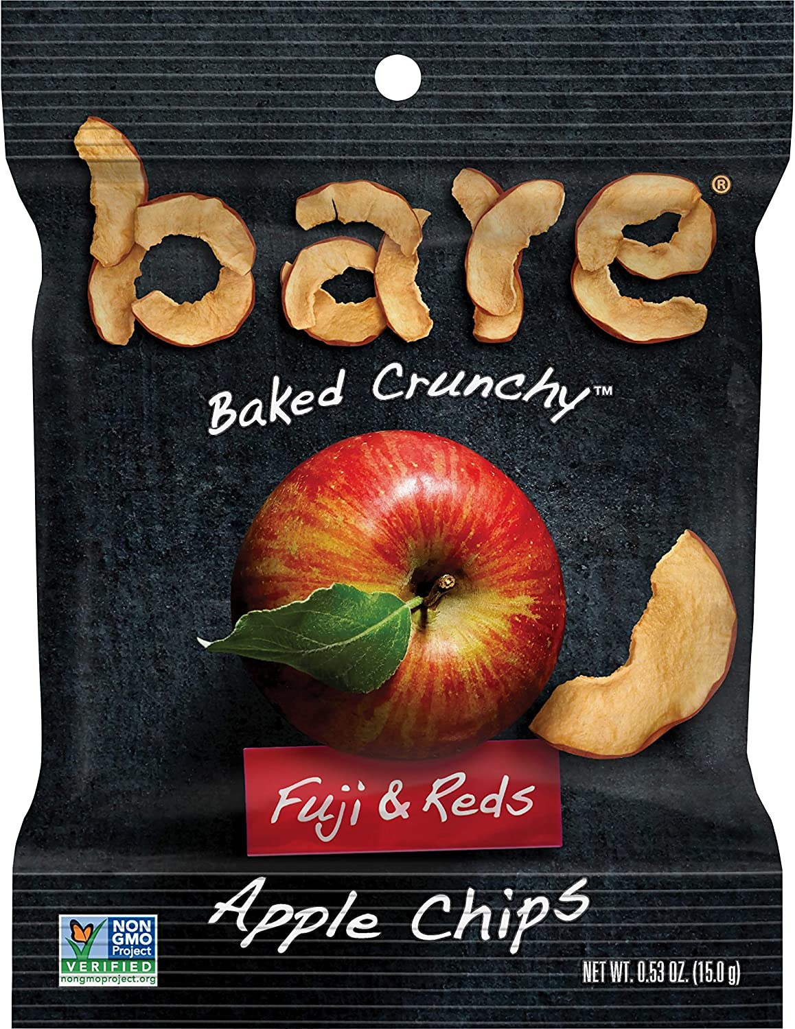 Bare Baked Crunchy Apple Fruit Snack Pack, Gluten Free Snacks, Fujis & Reds, 0.53 Ounce (Pack of 16)