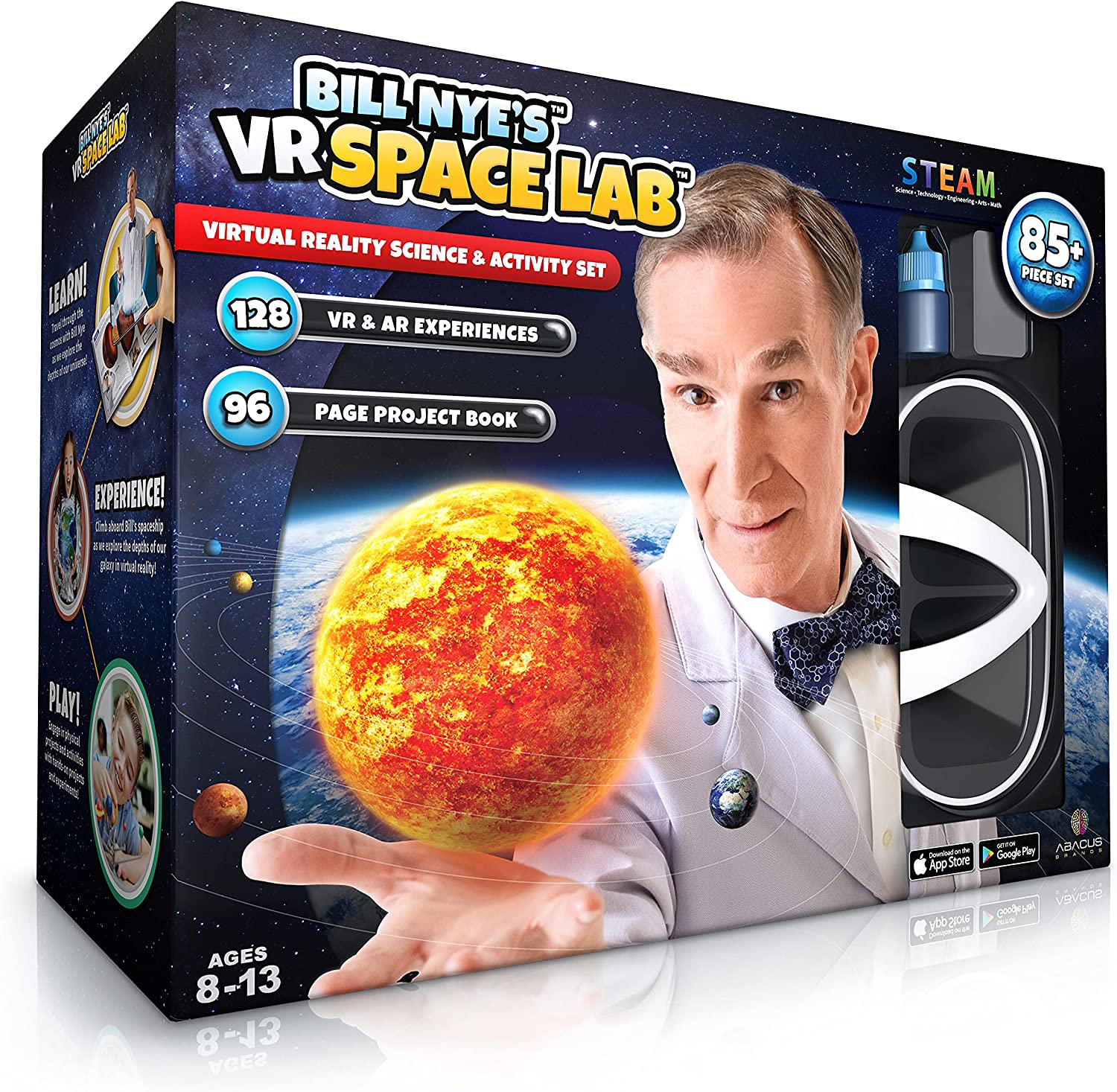 Abacus Brands Bill Nye’s VR Space Lab – Virtual Reality Kids Science Kit, Book and Interactive STEM Learning Activity Set (Full Version – Includes Goggles)