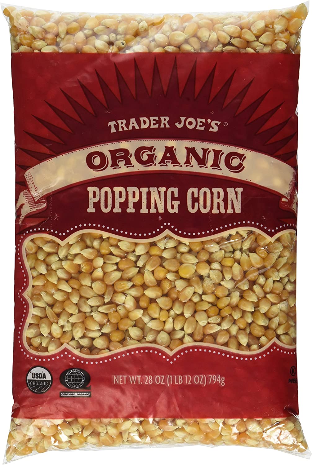 3 Packs Trader Joe’s Organic Popping Corn