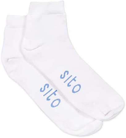 Dr. Mercola Men’s SITO Organic Terry Cotton Ankle Socks 3-Pack, White, S/M, GOTS Certified