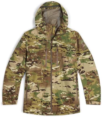 Outdoor Research – OR Pro Allies Mountain Jacket Multicam – Camouflage Jacket, Wind & Waterproof, Helmet Compatible