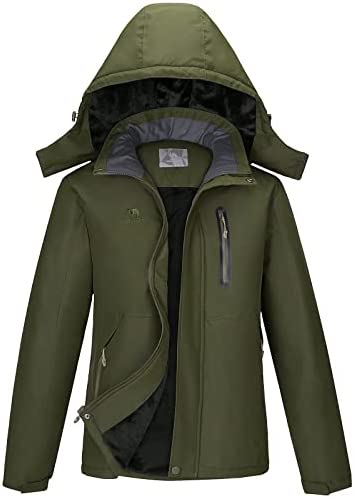 CAMEL Men’s Winter Ski Jackets Waterproof Snow Coat with Hood Mountain Windproof Rain Jacket