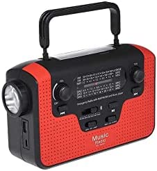 OZELS Emergency Radio Waterproof Camping Radio,Portable Digital AM FM Radio with Flashlight,Reading Lamp,Hand Crank WB NOAA Weather Radio with Solar Panel,5000mAH Cell Phone Charger,Outdoor Survival G
