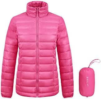 Orolay Women’s Lightweight Packable Down Jacket Quilted Puffer Coat with Stand Collar