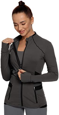 QUEENIEKE Women’s Sports Jacket Slim Fit Running Jacket Cottony-Soft Handfeel 60927