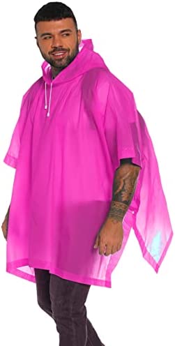 HOOMBOOM Rain Ponchos for Women and Men EVA Reusable Raincoat Emergency Rain Coats with Drawstring Hood for Adults