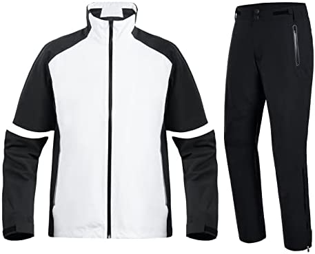 fit space Waterproof Golf Rain Suits for Men Performance Rain Jackets and Pants for All Sports
