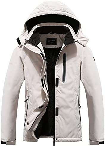 DLGJPA Women’s Mountain Waterproof Ski Jacket Hooded Windbreakers Windproof Raincoat Winter Warm Snow Coat