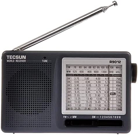 TECSUN R-9012 AM FM SW 12 Bands Shortwave Radio Portable Receiver Gray