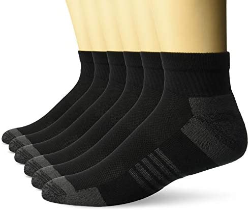 Amazon Essentials mens Performance Cotton Cushioned Athletic Ankle Socks