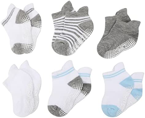 Baby Socks With Non Slip Grips Toddler Socks Infant Socks For 0-6,6-12,12-36 months Baby Boy Girl by Miss Fong Wear