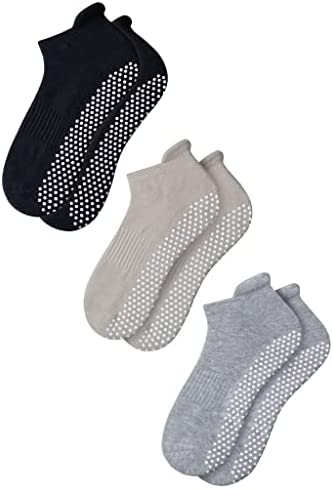 RATIVE Anti Slip Non Skid Barre Yoga Pilates Hospital Socks with grips for Adults Men Women