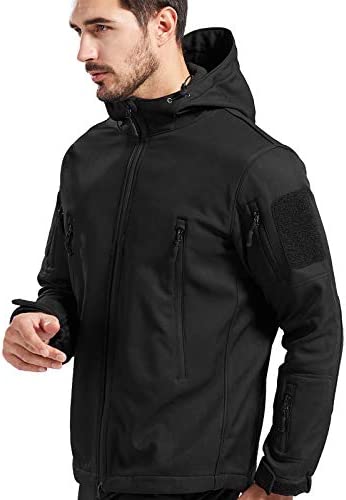 Tactical Jacket for Men, Waterproof and Windproof Outdoor Work Soft Fleece Military Jacket