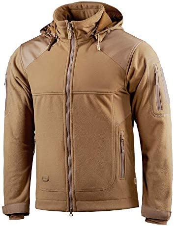 M-Tac Tactical Fleece Jacket Men’s Windblock- Soft Shell Military Hooded Jacket